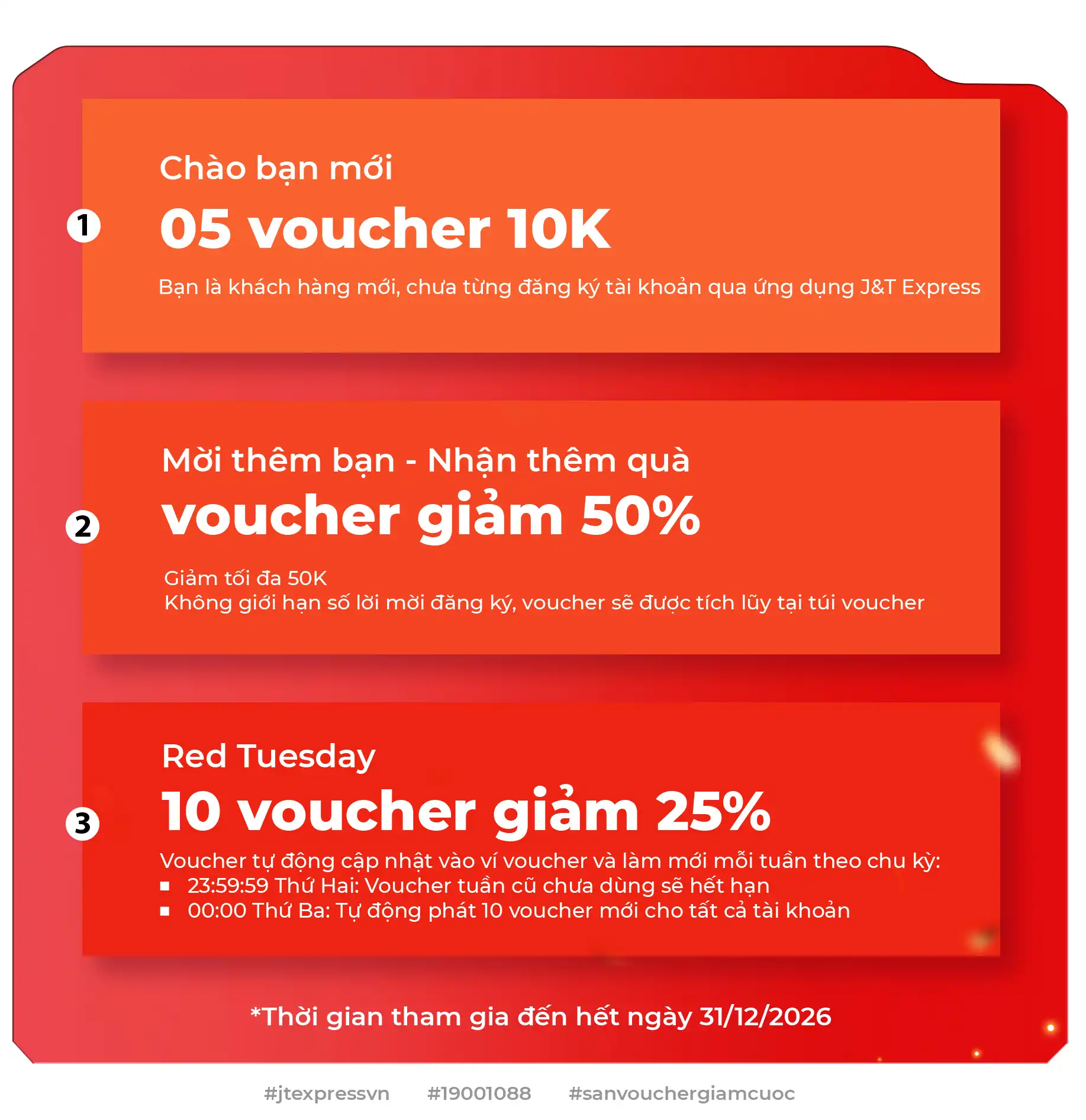 Voucher ưu đãi tại app J&T Express