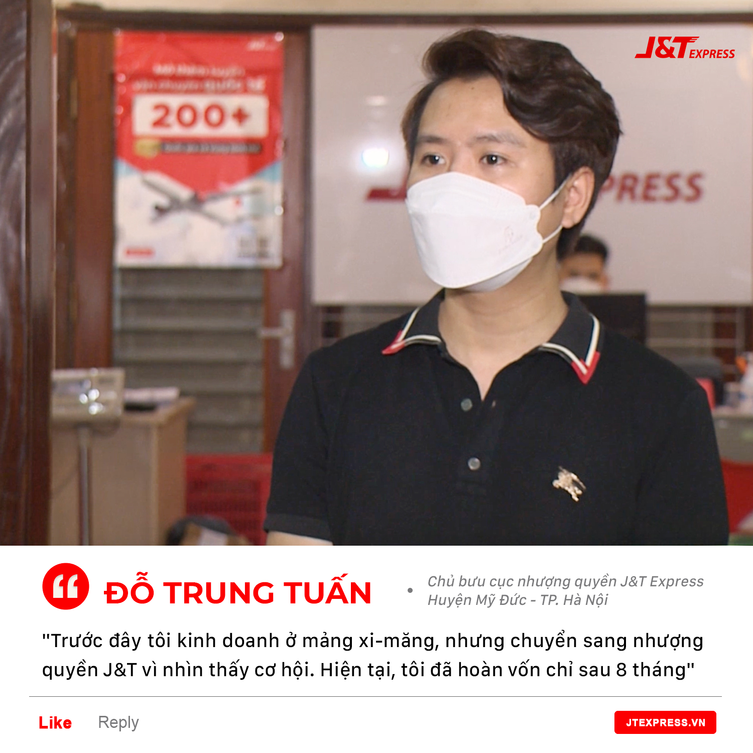 Chàng trai Hà Nội thành công với mô hình nhượng quyền bưu cục tại J&T Express