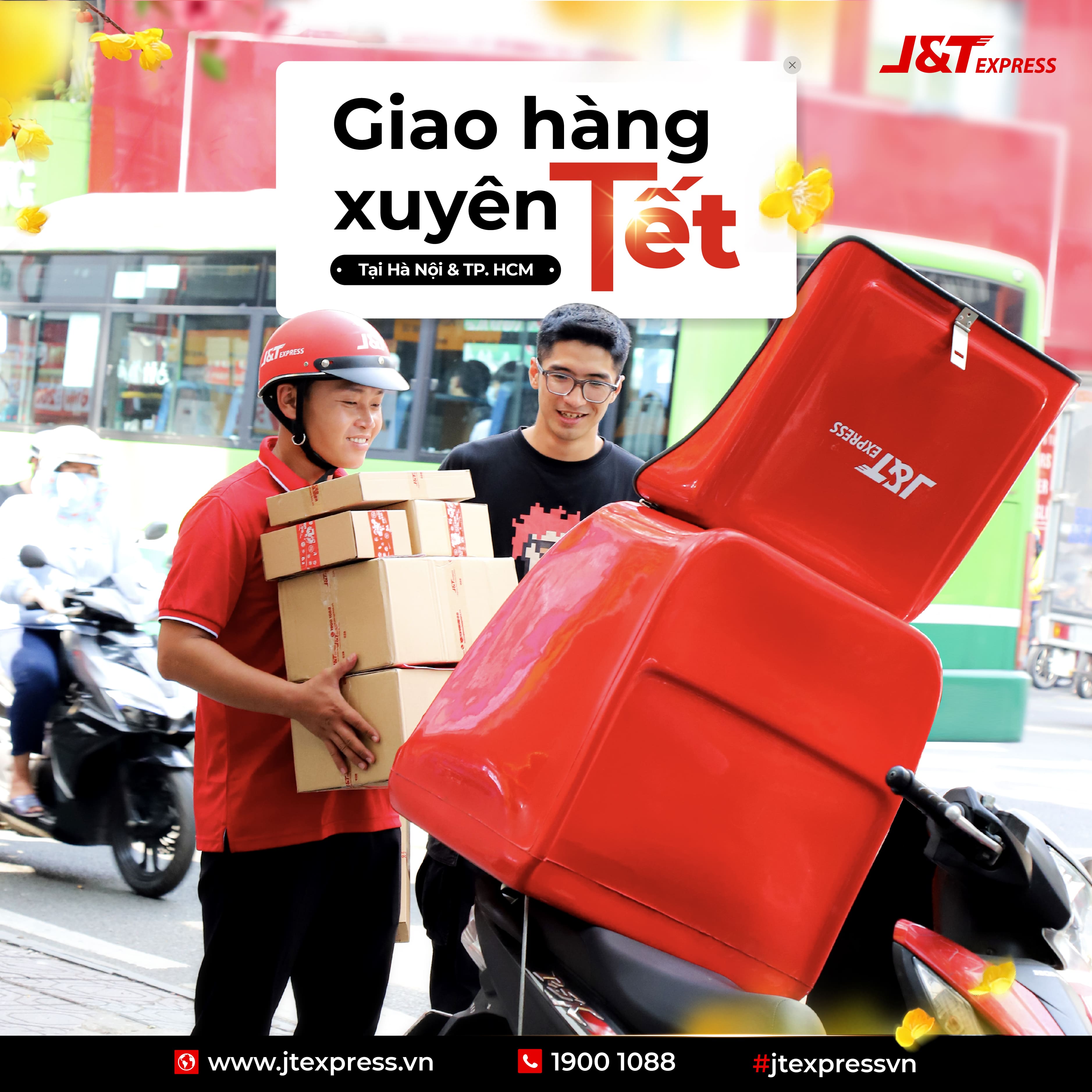 J&T Express giao hàng xuyên Tết tại TP.HCM & Hà Nội