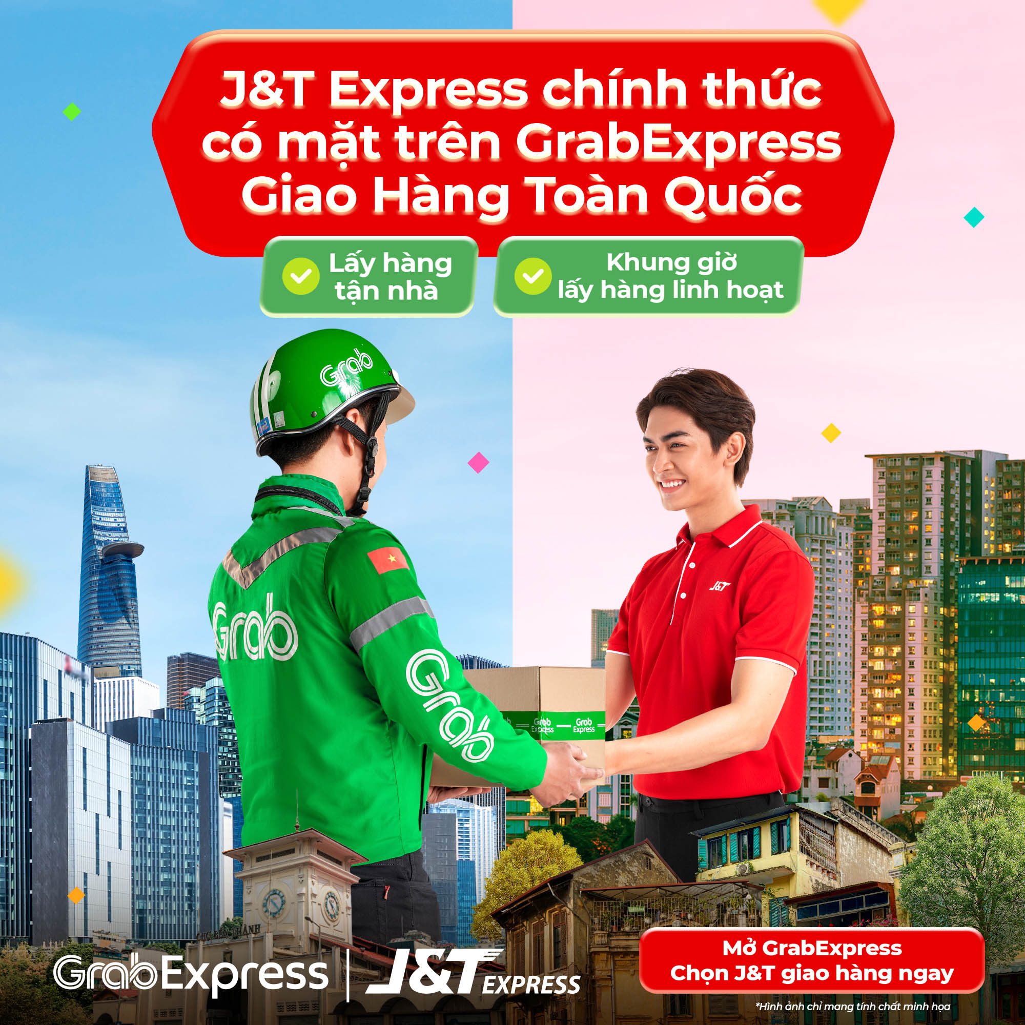 J&T Express chính thức có mặt trên GrabExpress - Giao hàng toàn quốc