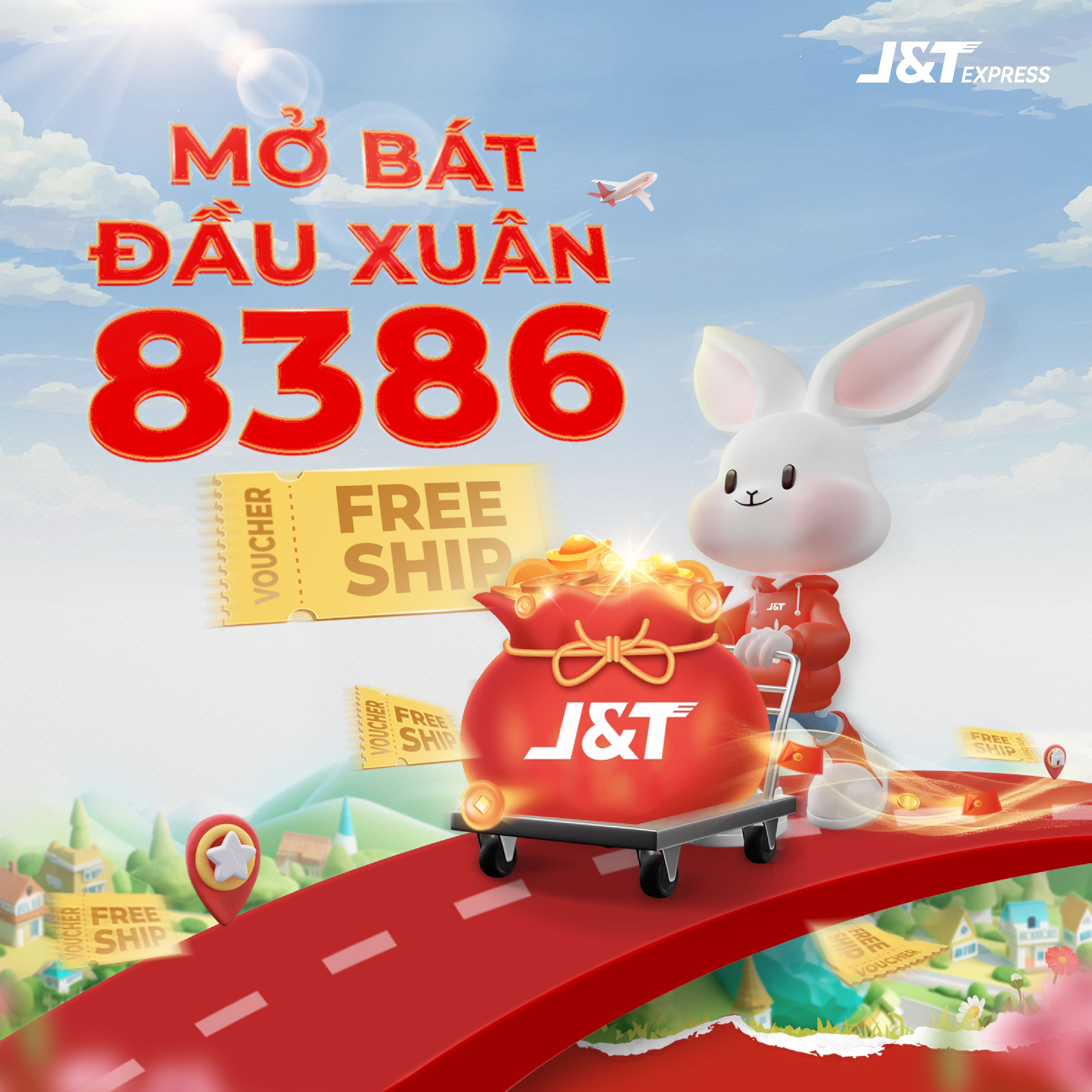 Mở bát đầu xuân: J&T Express phát hành 8386 voucher freeship