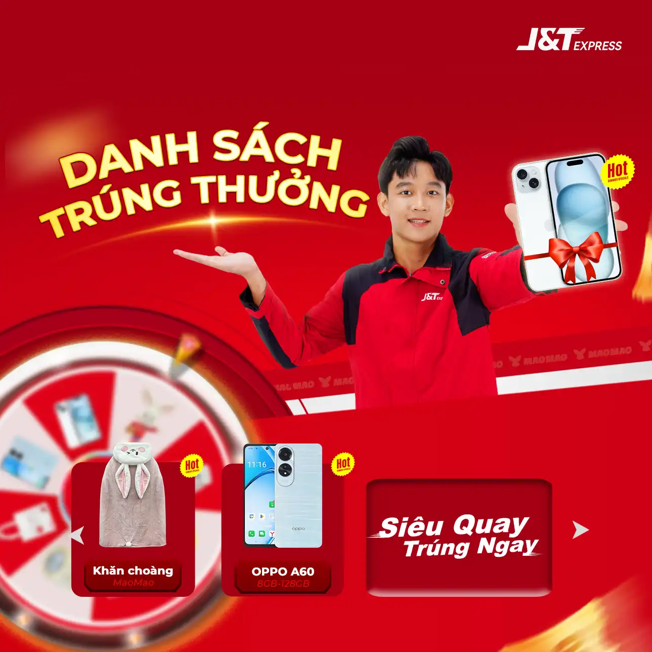 Danh sách khách hàng trúng thưởng Siêu Quay Trúng Ngay