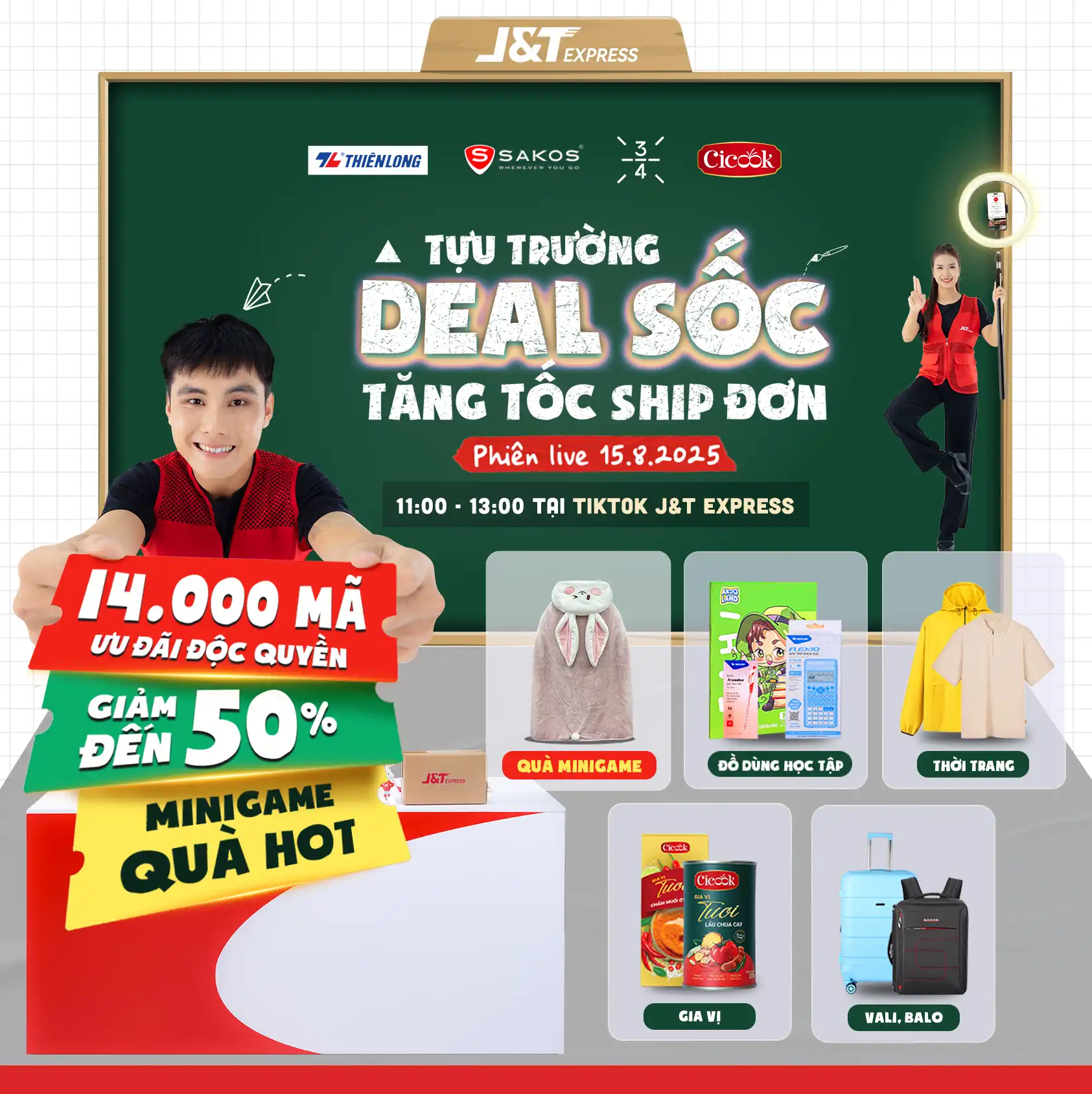 Bùng nổ ngàn ưu đãi tại Livestream “Tựu trường deal sốc - Tăng tốc ship đơn”