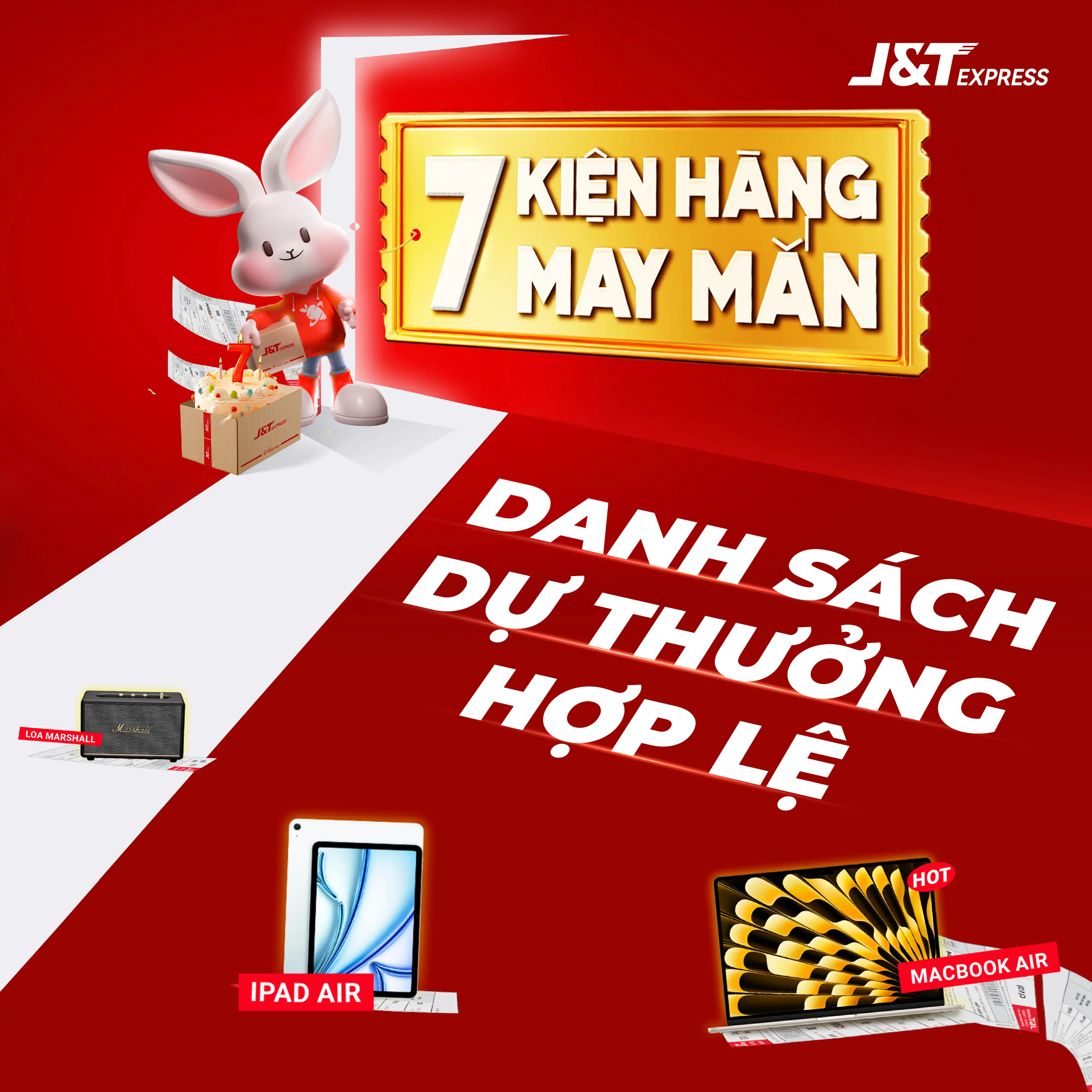 Danh sách mã dự thưởng hợp lệ chương trình “7 Kiện Hàng May Mắn”