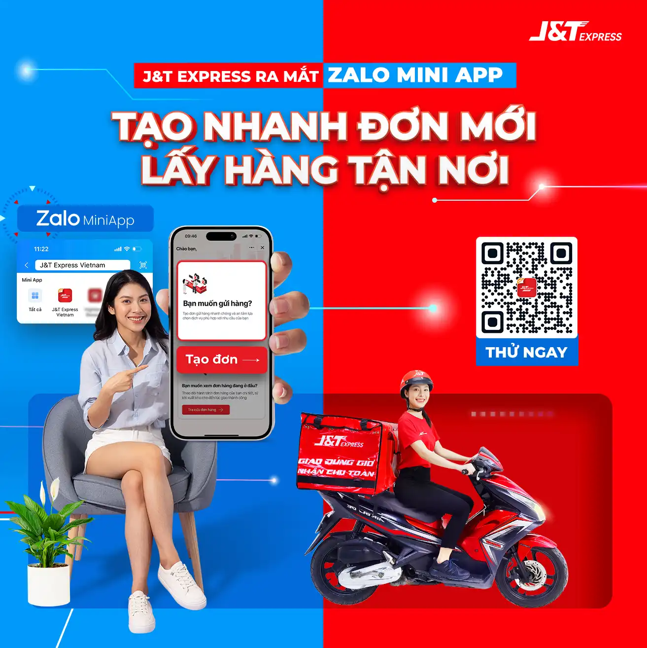 J&T Express Việt Nam ra mắt hình thức tạo đơn nhanh trên Zalo Mini App